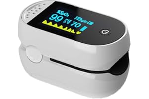 AROSKY Pulse Oximeter Fingertip Blood Oxygen Monitor Finger Oximeter SpO2 Finger Oxygen Saturation Level Reader Sensor Heart Rate Monitor Fingertip Oximeter for Adults and Kids