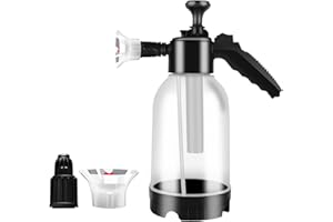 ZHSDUEWN Snow Foam Pump Sprayer, Snow Foam Gun Pressure Sprayer, Hydro Spray Bottle Snow Foam with Two Nozzles Snow Foam Bottle Car Spray Bottle, Car Snow Foam Sprayer, Foam Sprayer Car Wash (2L)
