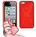 Produktbild Apple iPhone 4 / iPhone 4S Silikonhülle in ROT von Cadorabo - X-Line Design TPU Schutzhülle für iPhone 4 / iPhone 4S – Handyhülle Bumper Case Backcover in INFERNO ROT