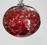 rote fensterdekoration Kugel zum hängen Oberstdorfer Glashütte Kugel Zum hängen Bunte Glaskugel Zum hängen Ornament Rot Fensterdekoration mundgeblasenes Kristallglas Durchmesser ca.9 cm
