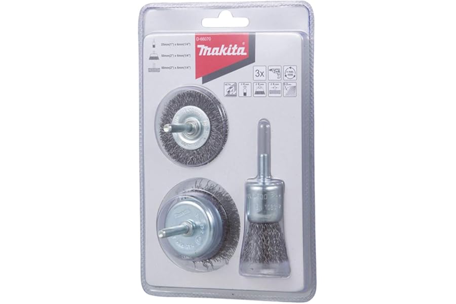 Makita D-66070 3 Piece Wire Brush Set