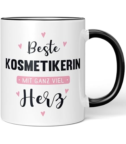 Tasse Für Kosmetikerinnen – Mit Spruch „Eine Richtig Tolle Kosmetikerin“, 330 Ml, Weiß, Beidseitig Bedruckt