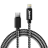 Suministro de energía: Usa este USB C a Cable Conector / USB tipo C con tu Cargador (incluidos Apple 29W, 30W, 61W, o adaptador 87W USB-C) para cargar tus dispositivos IOS y cargar rápidamente para iPhone 8, 8 Plus, X, XS, XR, XS Max, y modelos más recientes.