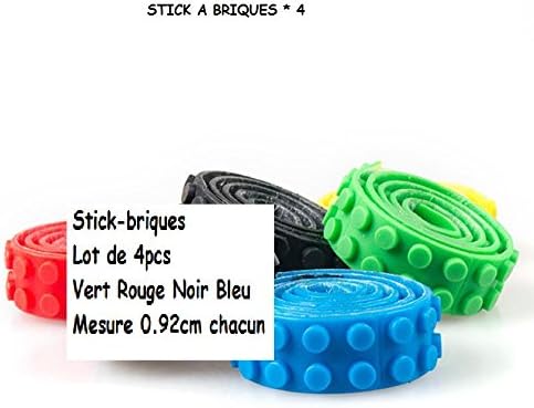 Channeltoys - the Lot of 4pcs generic stick-brig - blue red black green - 0.92 cms - New
