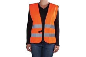 4business 10 x Kfz Warnweste orange EN ISO 20471 Klasse 2 für Erwachsene | Unisize | Mischgewebe | TÜV-geprüft waschbar