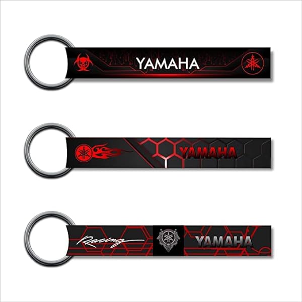 SIGNOOGLE 3 Pcs Yamaha Racing Combo Lanyard keychain Holder