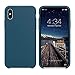 Produktbild SURPHY iPhone X Silikon Hülle, Dünne HandyHülle Stoßfest Slim Gummi Schutzhülle Premium Kratzfest Case Cover mit Soft Microfaser Tuch Futter Kissen Handy Hülle für Apple iPhone X (Blue Stars)