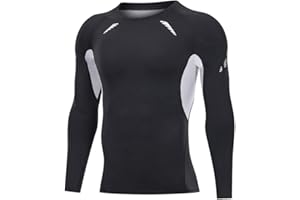 JEPOZRA Maglia Termica Uomo Maniche Lunghe Maglia Compression Palestra Traspirante Asciugatura Rapida Maglietta da Sportiva Fitness Running Corsa Ciclismo Basket Calcio