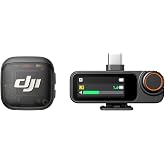DJI Mikrofon 3 (1 TX + 1 RX), iPhone/Kamera/Android i&ccedil;in Kablosuz Yaka Mikrofon, Ultralight, Uzatılmış &Ccedil;alışma S&uuml;resi ve Hızl