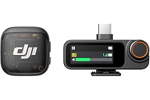 ‎DJI DJI Mikrofon 3 (1 TX + 1 RX), bezprzewodowy mikrofon krawat do iPhone'a/aparatu/Android, ultralekki, długi czas pracy i szybkie ładowanie, transmisja 400 m