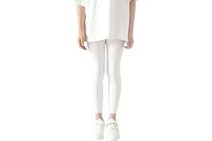 PopCouture Girls Plain Cotton Ribbed School Leggings