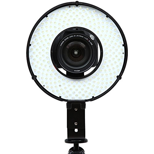 fomito portable LED lumi  re flash annulaire Macro DVR-6500  K 240  DF 3200  K pour Canon Nikon Sony Pentax DSLR   Bo  te de MV Batterie de rechange AD1  Adaptateur pour Sony NP-F750  piles AA