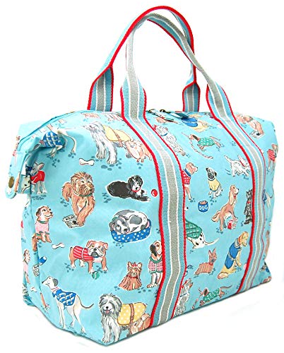 Preisvergleich Produktbild Cath Kidston Foldaway Einkaufstasche / Reisetasche 'Dogs' in Dusty Blue