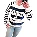 Women's Round Collar Sweater Pullover Top Hoody Sweatshirt