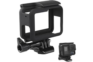TAIHE Gehäuse Rahmen Schutzgehäuse Case - Gehäuse Rahmen Kompatibel mit GoPro Hero 7/6/5, Gopro Zubehör Case mit Sockel und Schraube Schwarz