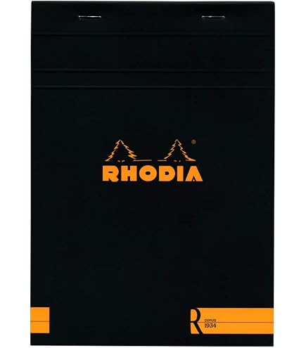 thumbnail image 2 of Rhodia Staplebound Notebook - Black, Lined, 8.25 X 11.75 Inches - R119169 2 of 6