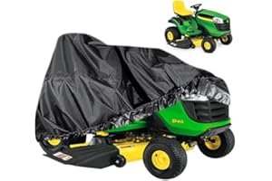 Sunluway LP93917 Riding Lawn Mower Cover For John Deere 100-X300 Series Tractors, 330D Oxford Fabric Rain Protector from Dust Dirt Snow Rain Sun Rays, Supply All Weather Outdoor Protection