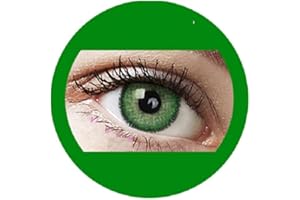 LALIA Marine grün : Farbige Jahres Kontaktlinsen ohne Stärke mit Aufbewahrungsbox grau weich, als 2er Pack (2 Stück) angenehm zu tragen, perfekt für helle und dunkle Augen