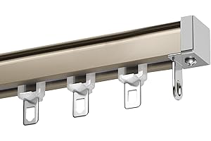 LIYI929GP Riel De Cortina Fácil De Instalar, Nanos Pista Silenciosa Vía Recta, Curtain Track Soporte De Riel Montaje En Techo O Pared, Sistemas De Pista De Cortina Para Pérgola Cenador Cortinas Bañera