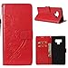 Produktbild Samsung Galaxy Note 9 Hülle,Handyhülle für Samsung Galaxy Note 9,Roreikes Simulations Lederhülle Brieftasche Schutzhülle Etui Premium Retro Schmetterling Prägung Einfarbig Premium PU Magnetisch Handytasche Kunstleder Ledertasche Flip Wallet Case Cover [Standfunktion] mit Kartenfach für Samsung Galaxy Note 9 6.4Zoll