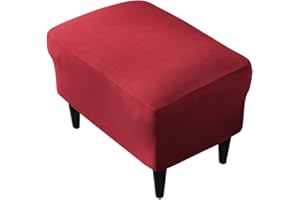CHNSHOME Hockerbezug rechteckig Ottomane hockerbezug Ottoman-Bezüge Stretch Fußhocker Schonbezug Puffbezug Stretch