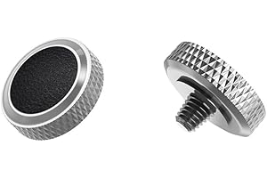 Ares Foto® Ergonomischer Auslöser *Kupfer & Kunstleder* Auslöseknopf Soft Release Button für Fujifilm Leica Canon Nikon Sony Olympus *Silber & SCHWARZ*