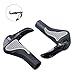 Produktbild RUNACC Lenkergriffe Fahrradgriff Antislip Soft Gummi Wie Bockshorn-Form Griffe 1 Paar, Schwarz
