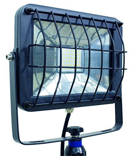 as – Schwabe Chip-LED-Strahler 30 W auf Stativ, IP 65 Baustrahler für Aussen und Baustelle, Blau a_plus, 1 Stück, 46403 - 3