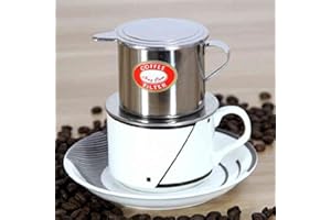 HONFITAT Bluelover - Olla de Goteo de Acero Inoxidable Estilo vietnamita para cafetera, infusor, cafetera