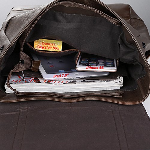 Koolertron Kunstleder Rucksack Vintage Schulranzen Schultasche Laptop Wanderrucksack Hiking Backpack Damen Herren f  r Camping Reise Geeignet f  r Ace