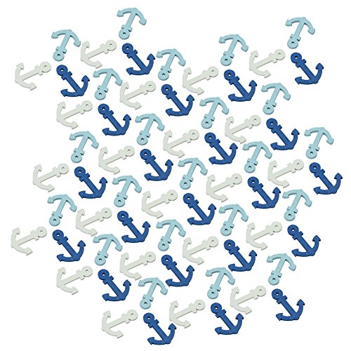 Pinzhi 50Pcs gemischte Farbe Mini-hölzernes Meer-Anker-Fertigkeit Scrapbooking Verschönerung-Dekor - 4