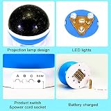 Mond-Sterne-Beleuchtungslampe,Bestes Weihnachtsgeschenk Weihnachtsbeleuchtung Sunvito Star Sky Moon Decorative Light,Mood Light with 4 LED Korne 360 Rotating fuer Bedroom, Playroom, Baby Room, Kids Room ,Lieber,Halloween, Christmas, Romantic - 6