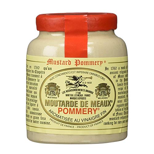 Les Assaisonnements Briards POM 03 Mostaza Meaux, 100 g, paquete de 4