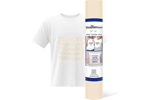 TECKWRAP 3D Puff winyl termotransferowy 25 cm x 1,5 m, puszysty winyl HTV, do odzieży DIY, koszulek, logo, czapek, spienionych tkanin, winylu, kompatybilny z frezami rzemieślniczymi do prasowania