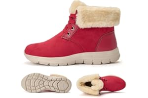 ZZS Damen Winter Schnee Ankle Boot-Bequeme kurze Booties Outdoor Warme Walking Wanderschuhe
