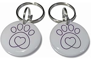 PETQUALITY Show That Love Compatible Petsafe Lot de 2 étiquettes de collier RFID pour clé à disque