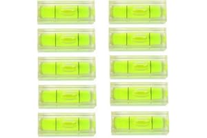 YOTOM 11 pcs Mini Bubble Spirit Level, 10x10x29mm Square Picture Hanging Level Mark Measuring Tools