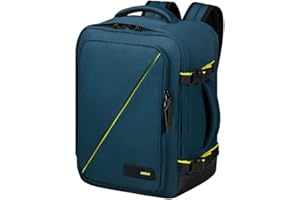 American Tourister Take2Cabin - Easyjet Kabinentasche 45 x 36 x 20 cm, 38 L, 0.70 kg, Handgepäck, Flugzeug Rucksack M Underseater, Blau (Harbor Blue)