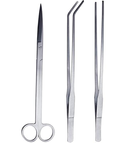 Kit Attrezzi Per Acquario - Forbici, Pinzette E Spatola In Acciaio Inox, 4 Pezzi - Foto 10