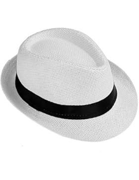 Faleto Kinder Jungen Mädchen Panamahut Sonnenhut Sommerhut Beach Hut Strohhut Jazz Hut