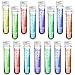 Produktbild KINDPMA 15Pcs Reagenzglas Kunststoff Reagenzgläser 40ml + 30Pcs Organzasäckchen Klein Organzabeutel Schmucksäckchen 13 x 18cm für Hochzeit Blumen Badesalz M&M Süßigkeiten Mandeln