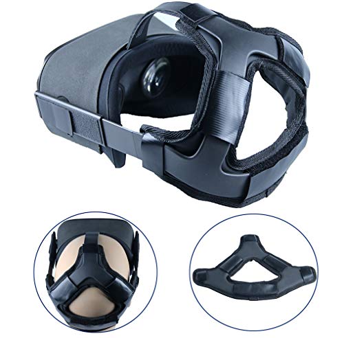 NiceCool - Fascia da testa per cuffie Oculus Quest Virtual Reality VR, accessori di fissaggio, comoda pelle PU e riduce la pressione della testa