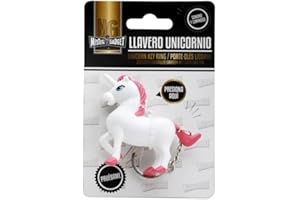 Mister Gadget-CMMG3117 Llavero Unicornio C/LUZ-Sonido, Color Blanc-Rose, Estandar (CMP IBERICA MG3117)