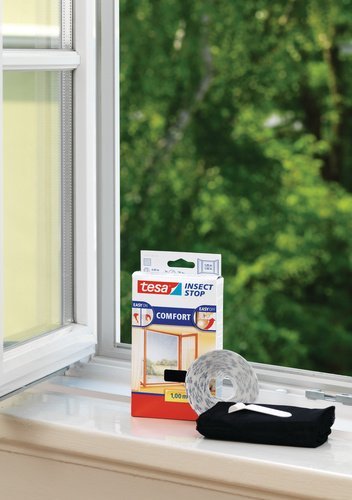 tesa Insect Stop Fliegengitter COMFORT Klettband-Ersatzrolle, 5,6 m - 2