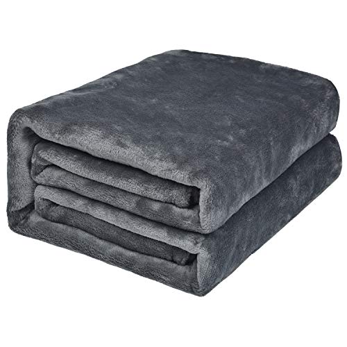 EHC Extra Large Super Soft Fluffy Solid Flannel Fleece Sofa Throw Blanket - Covers Sofa or King Bed,