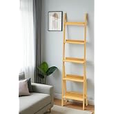 Digithome Bambu 5 Raflı Merdiven Kitaplık Banyo D&uuml;zenleyici Raf Organizer Saksılık DB-0022