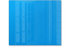 DEQORI Placa protectora de vitrocerámica de cristal, una pieza, 60 x 52 cm, monocolor, azul claro, placa de vitrocerámica para cocina, cubierta de vitrocerámica universal, placa de cristal y tabla de