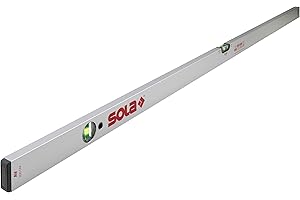 SOLA AV Wasserwaage 200cm - Präzise Wasserwaage für Profis, Patentierte SOLA-FOCUS Libellen, Bessere Ablesbarkeit bei Dämmerlicht, Robustes Aluminiumprofil, 30 Jahre Dichtheitsgarantie