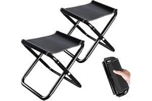 SUCCEASY Camping Stool, 2 Pcs Portable Camping Stools, Folding Stool with Carry Bag, Outdoor Folding Travel Stools, Camping Stools Folding Lightweight, Folding Stools for Camping Outdoor Hiking Fishing Picnic