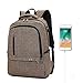 Produktbild Schulrucksack Jungen Teenager, Rucksack Schule, 15,6-Zoll wasserdichte Anti-Diebstahl-Rucksack Herren Mit USB-Ladeanschluss Rucksack, Geeignet für die Schule tägliche Geschäftsreise (06Brown)